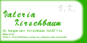 valeria kirschbaum business card